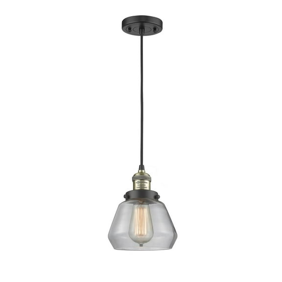Innovations 1-LT LED Fulton 7" Mini Pendant - Black Antique Brass - 201C-BAB-G172-LED