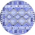 thumbnail image 1 of Ahgly Company Indoor Round Southwestern Blue Country Area Rugs, 5' Round, 1 of 4
