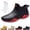 Black+Red, variant on Wide Width Rain Boots, Womens Waterproof Non-slip Rain Boots for Outdoor, Trendy Short Yellow Rainies for Women Men, Anti-Slipping Fishing Garden Mud Rubber