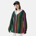 thumbnail image 3 of Gaeub Colorful Stripes Men's and Women's UPF 50+ Long-Sleeved Sun Protection Clothing, Fishing Shirt Long Sleeve Zip-X-Large, 3 of 7