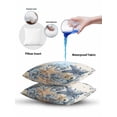 thumbnail image 6 of Outdoor Pillows Waterproof, Blue Starfish Coastal Throw Pillows with Inserts Included, Eucalyptus Summer Nautical Shell Rustic Indoor Outdoor Decorative Lumbar Pillow for Bed/Couch 18"x18", 2Pcs, 6 of 8