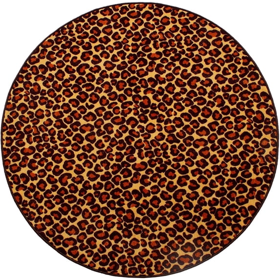 Animal Collection Custom Size Animal Print Area Rug for Living Room, Dining Room, Kitchen, Bedroom, Kids, Cheetah Real - 3' Round