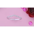 thumbnail image 3 of Dazzlingrock Collection 0.12 CT Round White Diamond Wedding Band for Her 10K White Gold, Size 8, 3 of 6