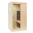 thumbnail image 4 of Far Infrared Wooden Sauna Room,Moray 1-Person Indoor Hemlock Sauna with 6 Far-infrared Carbon Crystal Heaters with Right Door, 4 of 5
