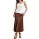 thumbnail image 2 of Camiseta sin mangas de satén para mujer Inspire Chic, con cuello en cowl, tirantes de espagueti, top de verano de seda, talla XL, blanca, 2 of 6