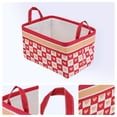 thumbnail image 2 of Unique Bargains Fabric Storage Bin with Handles Red 13.8*9.8*7.9in, 2 of 6