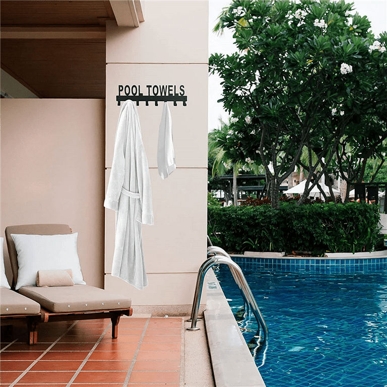 Outdoor towel hooks online for pool area