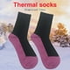 thumbnail image 1 of Calcetines de fibras aluminizadas Aislamiento de fibra de calor debajo de los calcetines deportivos de esquí (rosa), 1 of 5