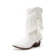 thumbnail image 1 of Botas de Vaquera para Niñas DREAM PAIRS Blancas con Flecos Talla 3, 1 of 6