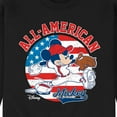 thumbnail image 3 of Disney - Americana - Mickey Americana Baseball - Men's Crew Neck Fleece Pullover, 3 of 5