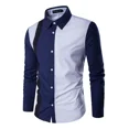 thumbnail image 1 of Camisas De Poliéster Hombre Larga Slim Casual Formal Moda, 1 of 8