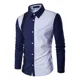 thumbnail image 1 of Camisas De Poliéster Hombre Larga Slim Casual Formal Moda, 1 of 8