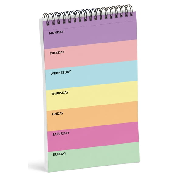 Inkdotpot To Do List Notepad 6 X 9 Paper Stationery, Rainbow To Do List Weekly Planner Spiral Notepad Daily Checklist- Motivational Organizer Planner List Pad- Notepad Tear Off (50 Sheets)