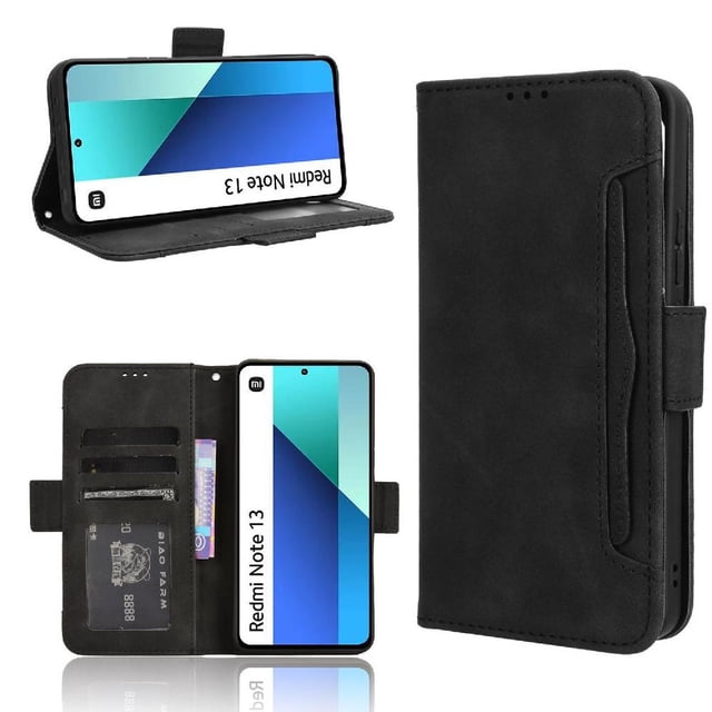 Funda Tipo Billetera GANGXUN para Xiaomi Redmi Note 13 4G – Tapa Flip con Tarjetero