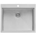 thumbnail image 1 of Ruvati USA RVU6027 27 x 22 in. Topmount Rounded Corners Deep 16 Gauge Stainless Steel Laundry Utility Sink, 1 of 1