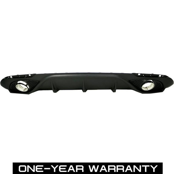 ECP-AUTOTEILE fit for 17 Alfa Romeo Giulia Sedan Euro Rear Bumper Fin Diffuser wExhaust Tip