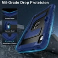 thumbnail image 4 of Decase Shockproof Rugged Case for Apple iPad 11th Gen 2025/ iPad 10th Generation 10.9" 2022 with Kickstand & Shoulder Strap,Tri-Layer PC+TPU Back Cover,Heavy Duty Shock-Absorbent Protective Case,M, 4 of 9