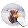 thumbnail image 2 of Disketp Highland Cow Small Mouse Pad 7.9x7.9 Inches,Washable Round Mousepad For Office Laptop Computer,Non-Slip Rubber Base Mouse Pads For Wireless Mouse, 2 of 9