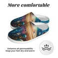 thumbnail image 6 of Rateoe Colorful Planet Universe Print Women's Men's Cotton Knit Slippers Lightweight Memory Foam Indoor House Shoes with Anti-Skid Sole-42/43, 6 of 7
