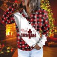 thumbnail image 4 of Pntutb moda mujer cuello redondo manga larga otoño camiseta Navidad impresión blusa con capucha tops Pntutb Pntutb-4917, 4 of 7