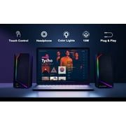LENRUE Computer Speakers for Desktop Monitor, USB/USB-C Powered PC Speakers with Loud Stereo Sound, Headphone-in for Desktop, iMac, MacBook, Laptop, Monitor
