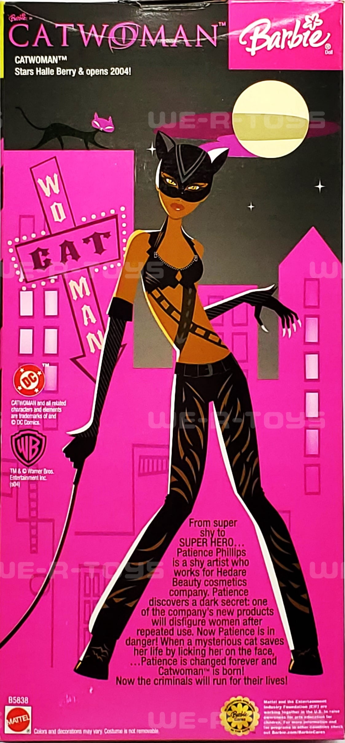 Mattel Barbie Catwoman Lightweight Child Dolls, Vinyl Silicone Black