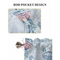 thumbnail image 6 of Blue Jellyfish Coastal Bathroom Window Curtain, Beach Nautical Ocean Coral Seahorse Light Filtering Coffee Kitchen Curtains, Bedroom Living Room Curtains 2 Panel 84"x63", 6 of 6