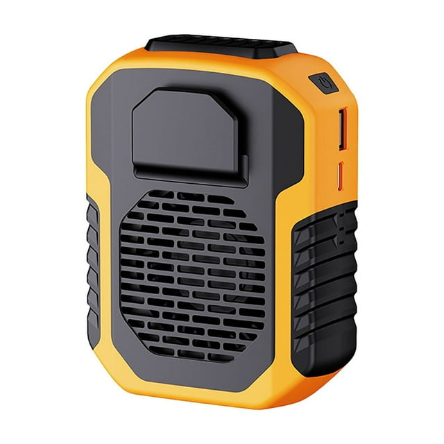 Klonfd Portable USB Neck And Waist Fan DQ215 Model 6000mAh Battery Versatile Design With Shockproof Silicone For Outdoor Use Smart Emergency Charging And Adjustable Speed