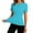Blue, variant on Sun Protection Shirt for Womens Short Sleeve Quick Dry Workout Tops Slim Fit Elasticity Athletic UPF 50+ Shirts Gym Hiking Running Yoga Clothes Brown L