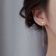 thumbnail image 4 of Pendientes de moda para mujer, estilo coreano, elegantes, largos, con borlas en forma de corazón, para el rostro, pendientes delgados, 4 of 5