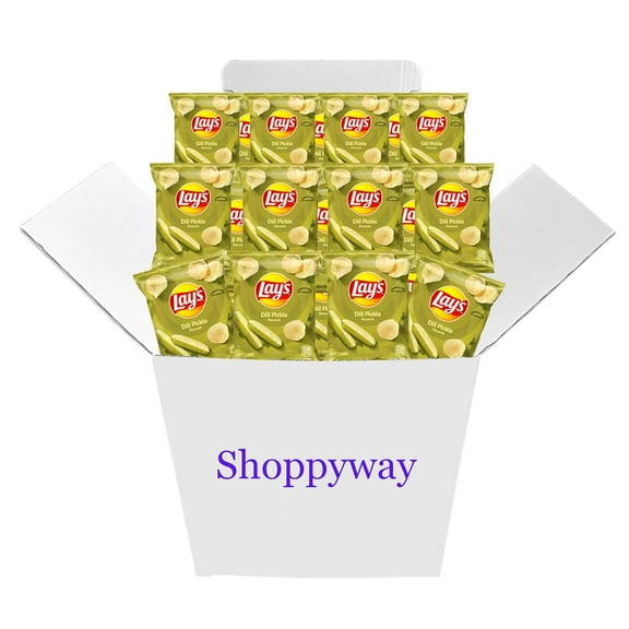 Lay's Dill Pickle Potato Chips, 1.5 Oz Bags, Pack of 12, Bundled by Shoppyway