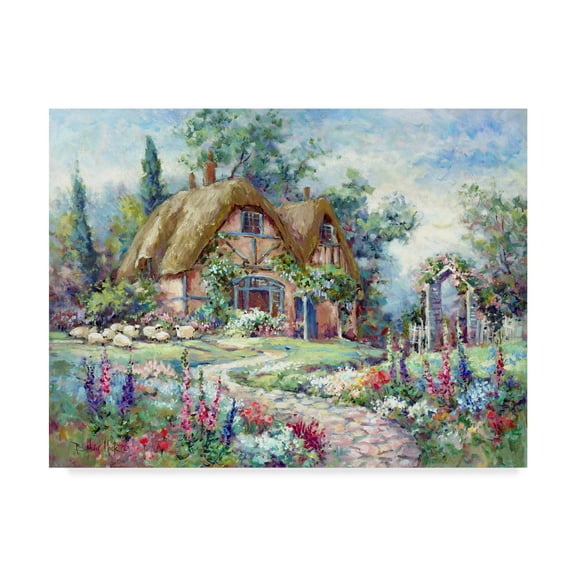 Trademark Fine Art 'Cottage At Byers Green' Canvas Art by Barbara Mock