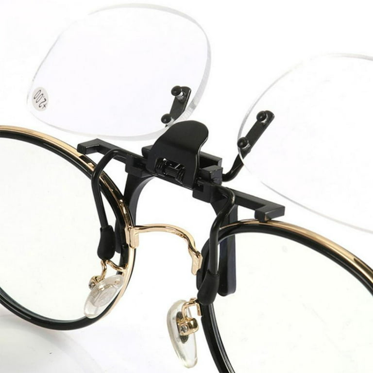 Rimless Clip Presbyopic Glasses Flip Up Down Magnifying Glasses For Reading