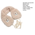 thumbnail image 7 of Eoperou Cartoon Bear Pattern Warm Earmuffs Women Girls Winter Outdoor Foldable Ear Warmer Lace-up Soft Furry Ear Covers, 7 of 7