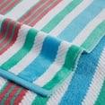 thumbnail image 2 of Cotton Textured (set of 2) Oversized Beach Towel - Aqua by Blue Nile Mills, 2 of 5