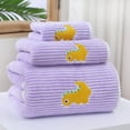 thumbnail image 2 of Coral Velvet Set Little Dinosaur Series Soft Water Absorbent Mother Set Scarf, 2 of 5