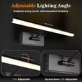 thumbnail image 3 of 2 Pack Cordless Picture Light, Battery Powered 16" Picture Light, Rechargeable Wall Light whit Remote for Wall Decoration, Art Display, Galleries, Portrait, 3 of 8