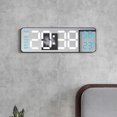 thumbnail image 5 of LED Wall Clock with Temperature Humidity Display Date and Week Function Rectangle Design Digital Alarm Timer, 5 of 5