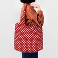 thumbnail image 4 of Vsdgher Red Polka Dot Print canvas Tote Bag, Lightweight Cloth Bags, Suitable for shopping, groceries, travel, 4 of 4