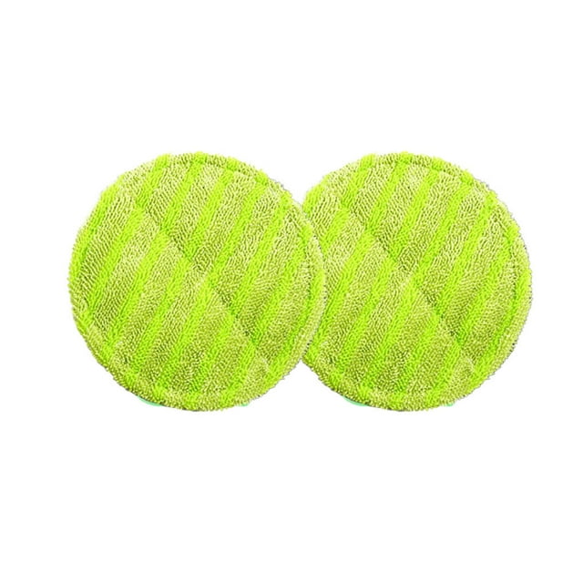 2 Pcs Accessoire de Pièce Électrique Rotatif Sans Fil Tampons de Remplacement pour Vadrouilles Tapis Rond Outil de Nettoyage de Sol pour Salon Intérieur Vert