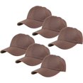 thumbnail image 1 of ORUYROP Plain Blank Baseball Caps Adjustable Back Strap Wholesale Lot 6 Pack, 1 of 5
