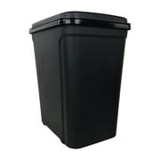 Mainstays Kitchen Trash Can, 7.6 Gallon Plastic Garbage Bin with Touch Top Lid, Black