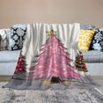 thumbnail image 2 of Pratyus Christmas Trees Lights Colors Flannel Throw Blanket for Couch Sofa Bed, All Seasons Comfort, Christmas Home Decor Blanket 40x50in, 2 of 6