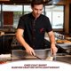 thumbnail image 3 of USHOBE Chef Coat Short Sleeve Black Unisex Uniform Breathable Kitchen Apparel for Catering, 3 of 8