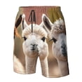 thumbnail image 4 of Pofeuu Cute Alpaca in Daze Prin Men's Swim Trunks Quick Dry Bathing Suit Swimming Board Shorts Mesh Lining Beach Swimwear-Large, 4 of 6