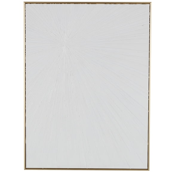 30" x 40" Textured Starburst Framed Wall Art with Gold Frame, by DecMode