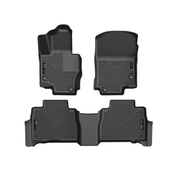 Husky Liners 95491 Weatherbeater Floor Mats Fit 2020-2025 Mercedes-Benz GLE350/GLE450/GLE63 AMG S excl. Coupe Front/2nd Row Liners 3pc Black