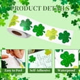 thumbnail image 3 of Yippzo 500Pcs St. Patrick's Day Stickers Roll, Shamrock Stickers for St Patricks Day Decorations, Self-Adhesive Laser Seal Labels Decor for Envelope Cards Gift Bags, 3 of 7