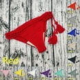 thumbnail image 6 of Breathable Low Rise Drawstring Hand Crochet Swimming Sunbathing Thongs Bikini, 6 of 11