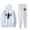 White, variant on Ciara CICI Men/Women Fall Suit Hoodies Sportswear Hooded Ankle Banded Pant Two Piece Set